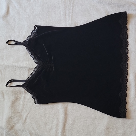 Vintage Apt. 9 Stretch Black Velvet Tank Top in S - Picture 6 of 12